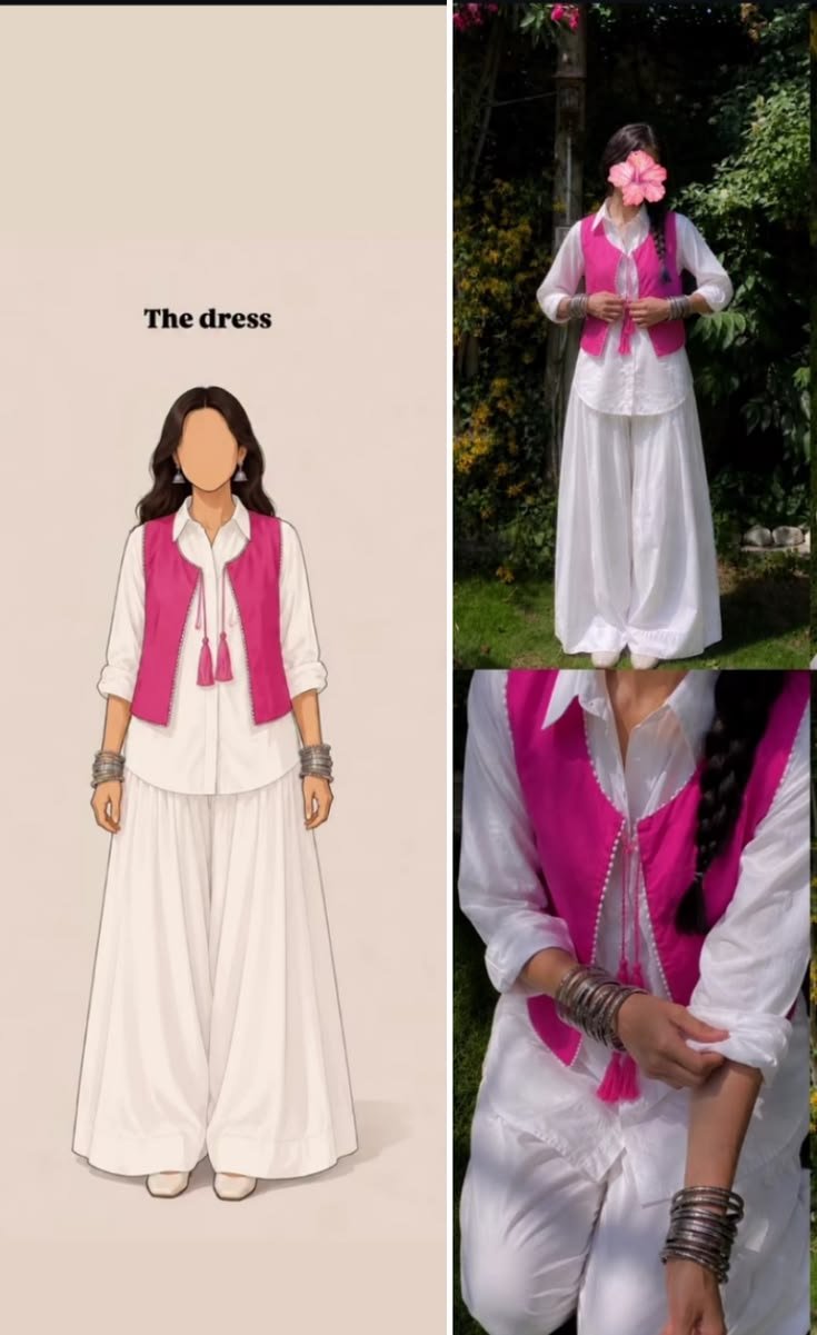 Pink and white co-ords set — image 2
